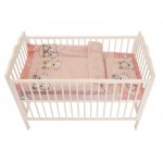 Lenjerie Bear On Moon Pink 3 piese 120x60