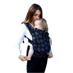 Marsupiu ergonomic Kinder Hop Multi Soft Dots Dark Grey