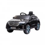 Masinuta electrica 12V cu scaun de piele si roti EVA Mercedes Benz EQC400 Black