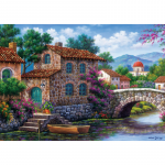 Puzzle 500 piese Canal With Flowers Arturo Zarraga