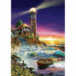 Puzzle 500 piese Sunset By The Lighthouse Adrian Chesterman