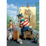 Puzzle 500 piese The Painter Cat Don Roth