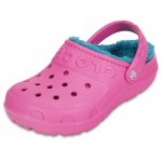 Slapi Crocs Hilo Lined Clog Kids Party Pink/Turquoise 22 (132 mm - C6)