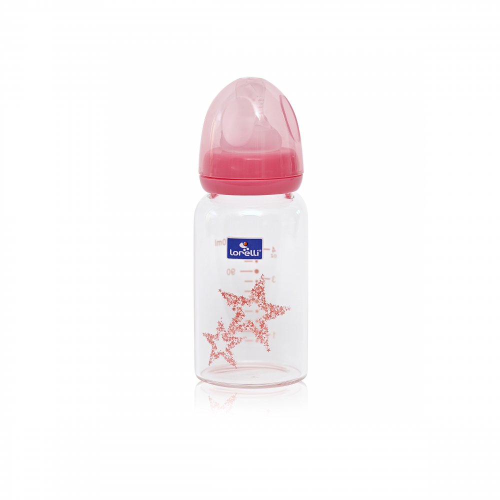 Biberon din sticla cu tetina anticolici 120 ml