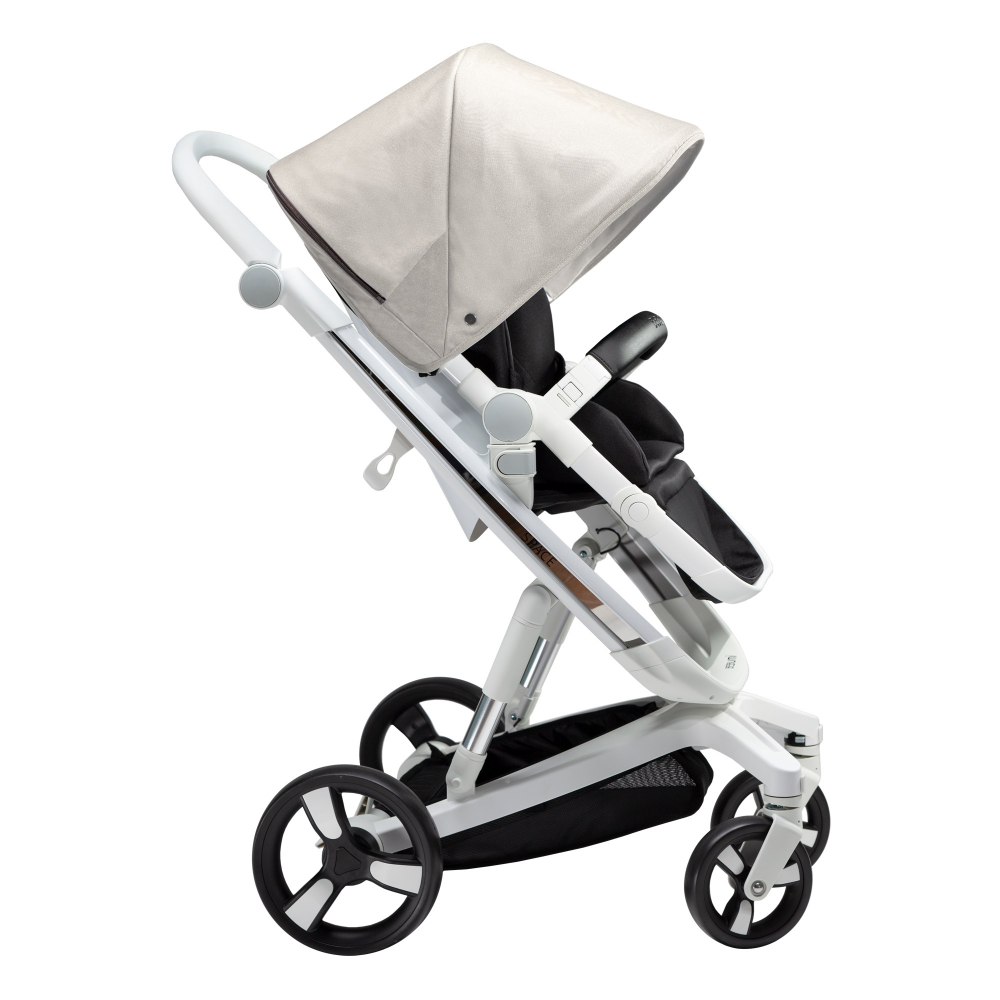 Carucior Bebumi Space Eco 2 in 1 Gray Light cadru alb - 3 | YEO