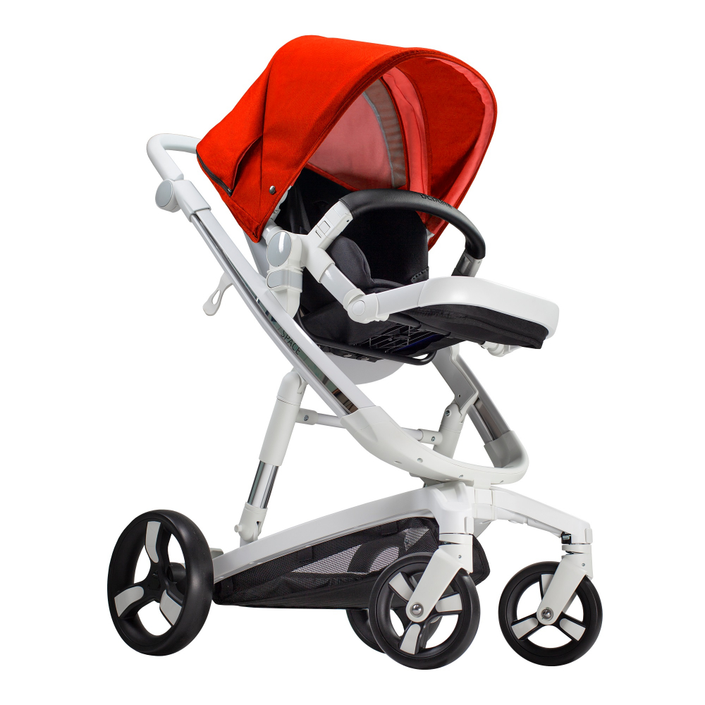 Carucior Bebumi Space Eco 2 in 1 Red cadru alb