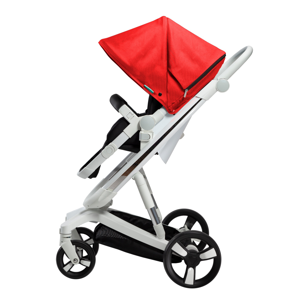 Carucior Bebumi Space Eco 2 in 1 Red cadru alb - 1 | YEO