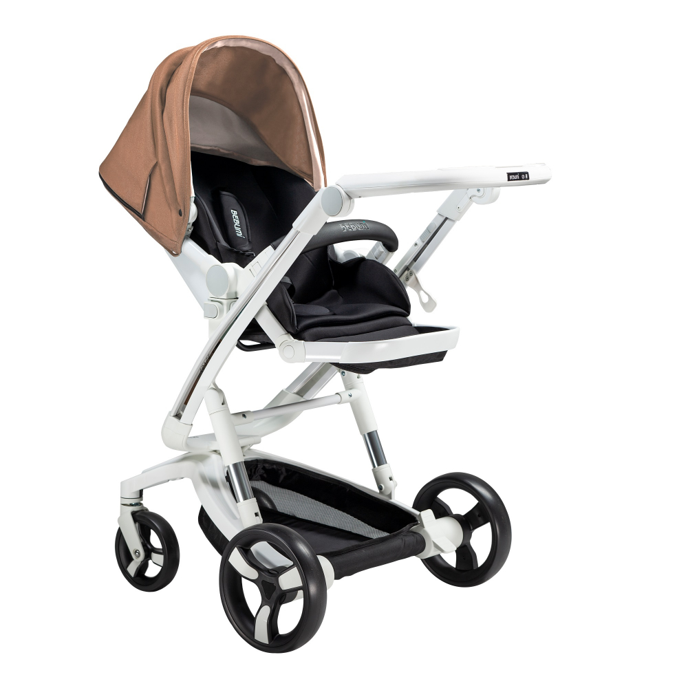 Carucior Bebumi Space 2 in 1 Gold cadru alb - 3 | YEO