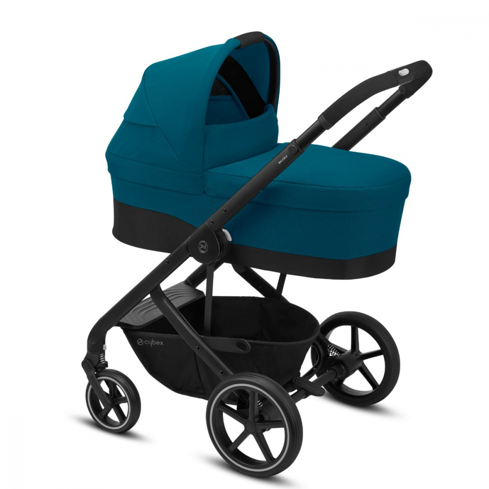 Carucior Cybex Balios S Lux 3 in 1 Cadru Negru River Blue