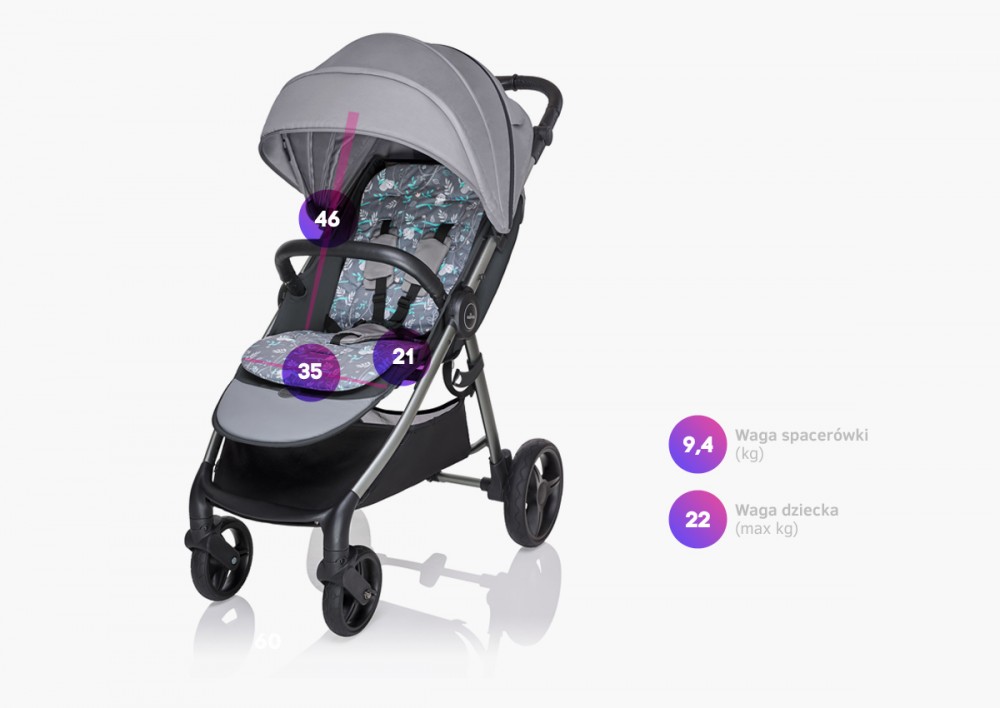 Carucior sport baby design wave 08 pink 2020