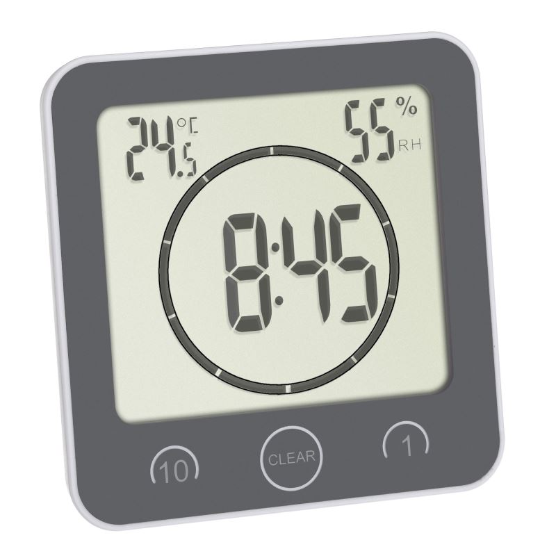 Ceas digital cu timer si termohigrometru pentru bucatarie si baie TFA 60.4001.10 - 1 | YEO