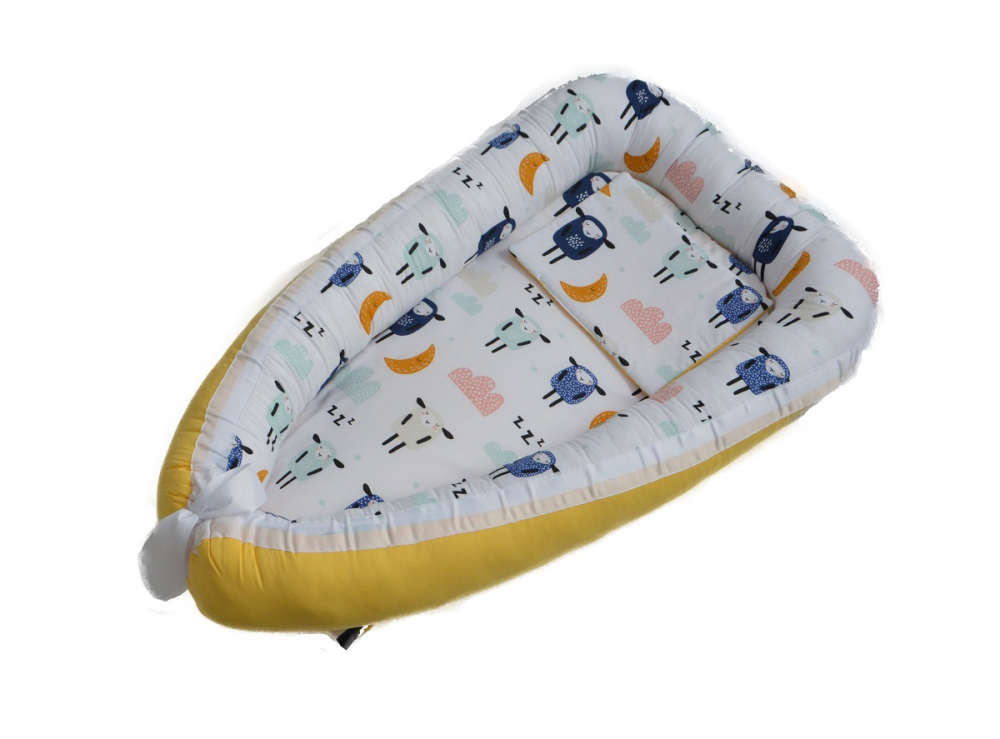 Cuib bebelusi ingrids fabrics oite galben bumbac 100