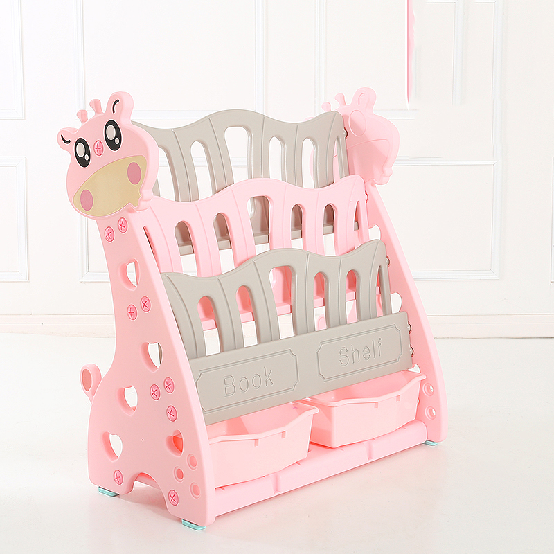 Organizator pentru carti si jucarii Nichiduta Giraffe Pink