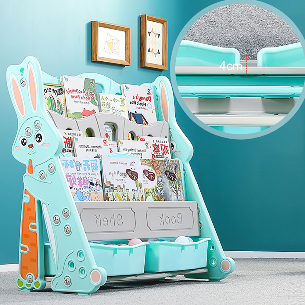 Organizator pentru carti si jucarii Nichiduta Rabbit Blue - 1 | YEO