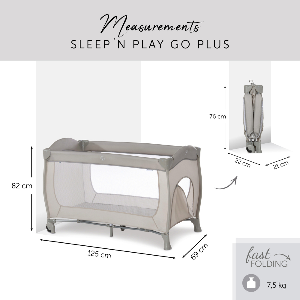 Pat pliabil hauck sleepn play go plus beige