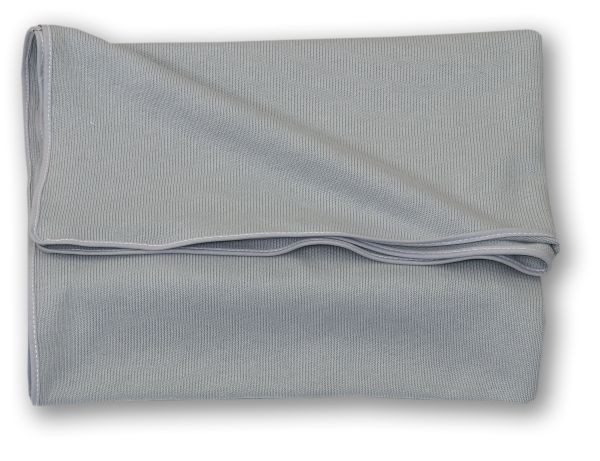 Paturica bebe tricotata bumbac 72 x 110cm Pure Grey