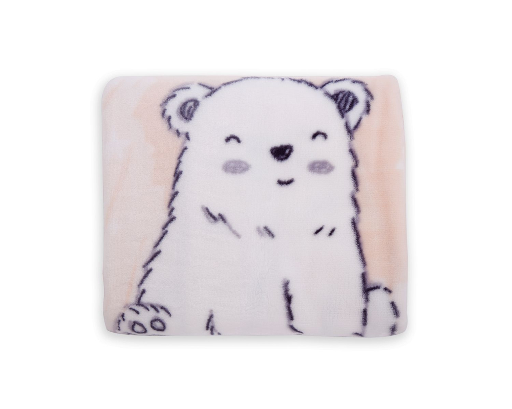 Paturica pentru infasat Baby Wrap Polar Bear Pink - 2
