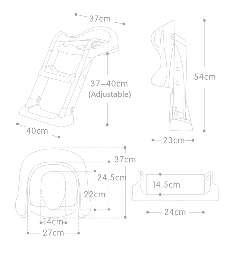 Reductor toaleta cu 2 trepte Little Mom Training Seat Green - 1 | YEO