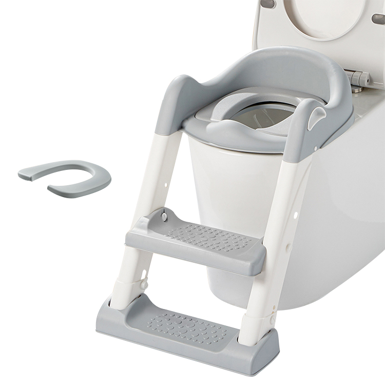 Reductor toaleta cu 2 trepte Little Mom Training Seat Grey Grey imagine noua responsabilitatesociala.ro
