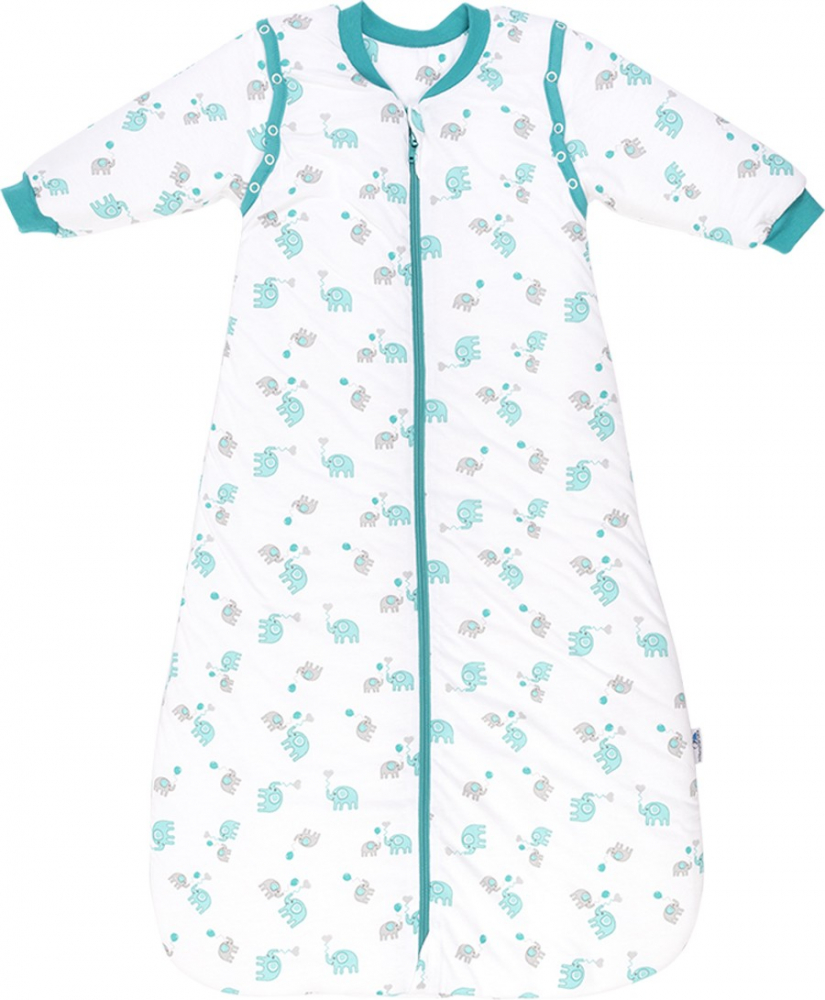 Sac de dormit cu maneca lunga detasabila elephant 0-6 luni 2.5 tog