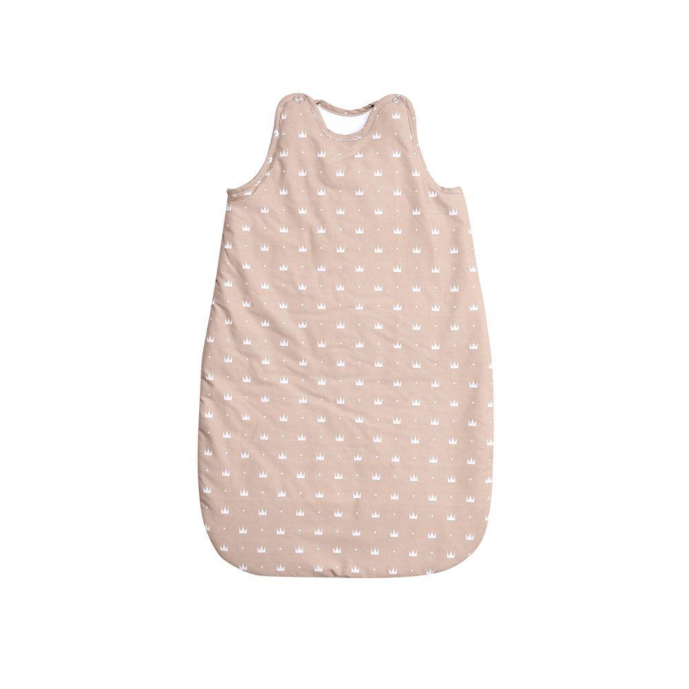 Sac de dormit de iarna 80 cm bumbac ranforce crowns latte