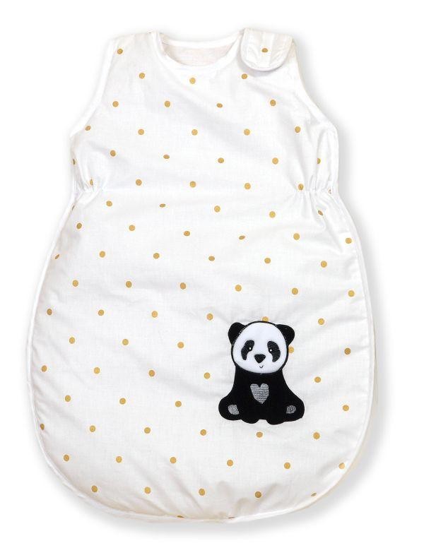 Sac de dormit din bumbac cu broderie pentru bebelusi Golden Dot Panda 86 cm AMY imagine noua responsabilitatesociala.ro