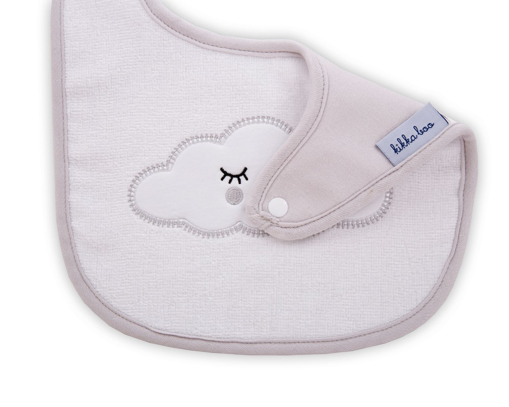 Set 2 bavete din velour sleepy cloud grey