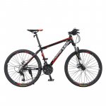 Bicicleta MTB-HT Forever F24T1B roata 24 cadru aluminiu 27 viteze negru/rosu