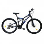 Bicicleta munte dubla suspensie Rich R2750D roata 27.5 frana disc 18 viteze negru/albastru