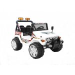 Masinuta electrica cu doua locuri si roti din plastic Drifter Jeep 4x4 White