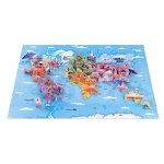 Puzzle educativ Curiozitati de pe mapamond 350 de piese Janod J02677