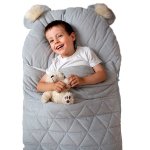 Sac de dormit Dream Catcher transformabil in salteluta Light Grey 120x60 cm