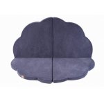 Saltea de joaca din spuma MeowBaby pentru copii Floare catifea gray-blue