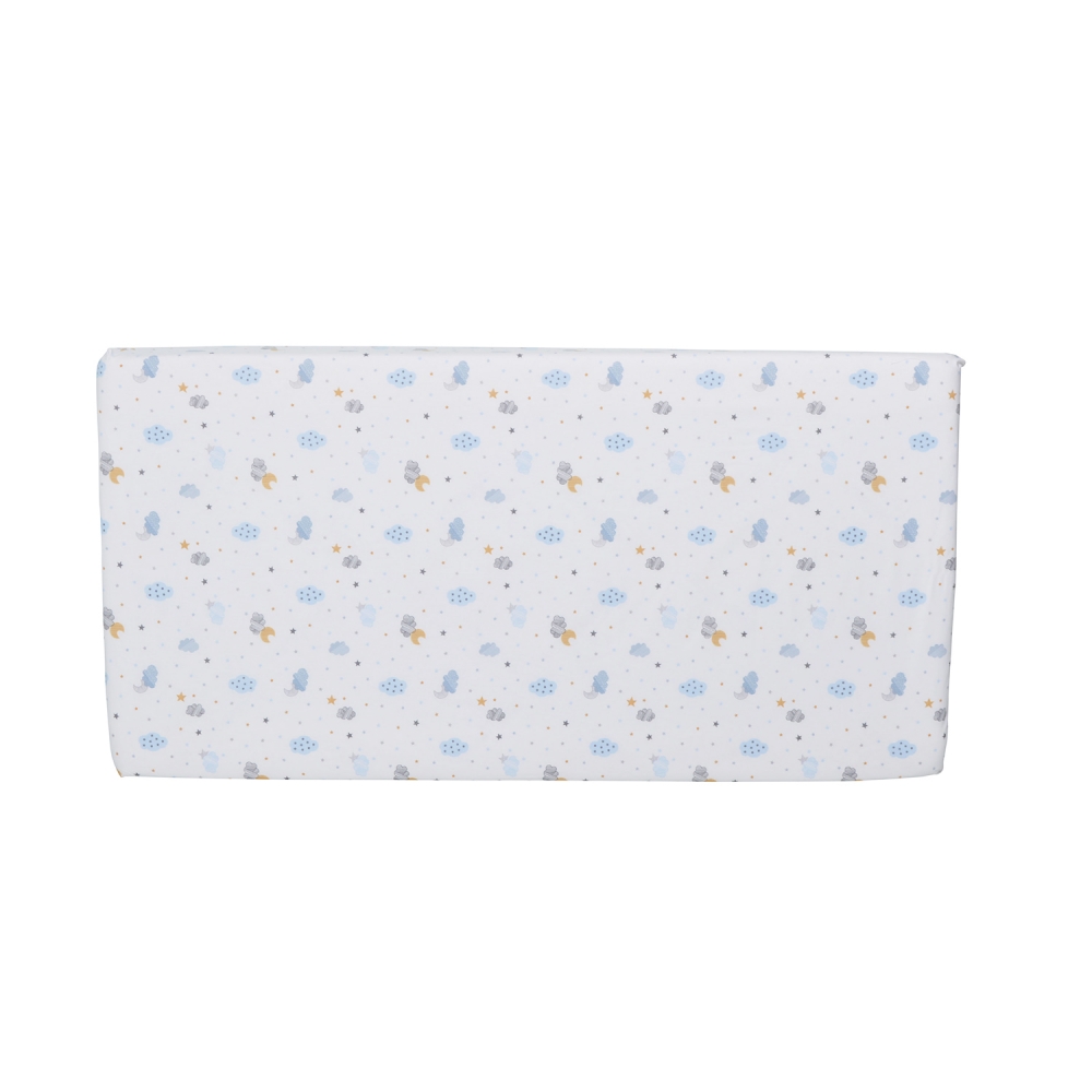 Cearceaf din bumbac cu elastic 120x60 cm blue clouds