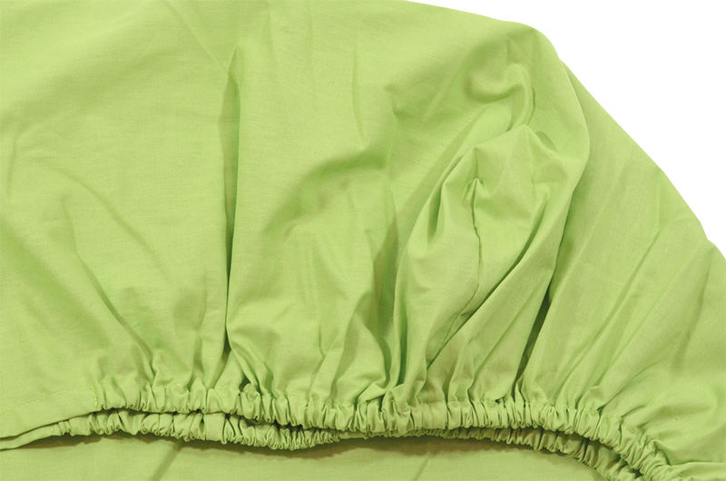 Cearceaf verde KidsDecor cu elastic din bumbac 70x110 cm - 1