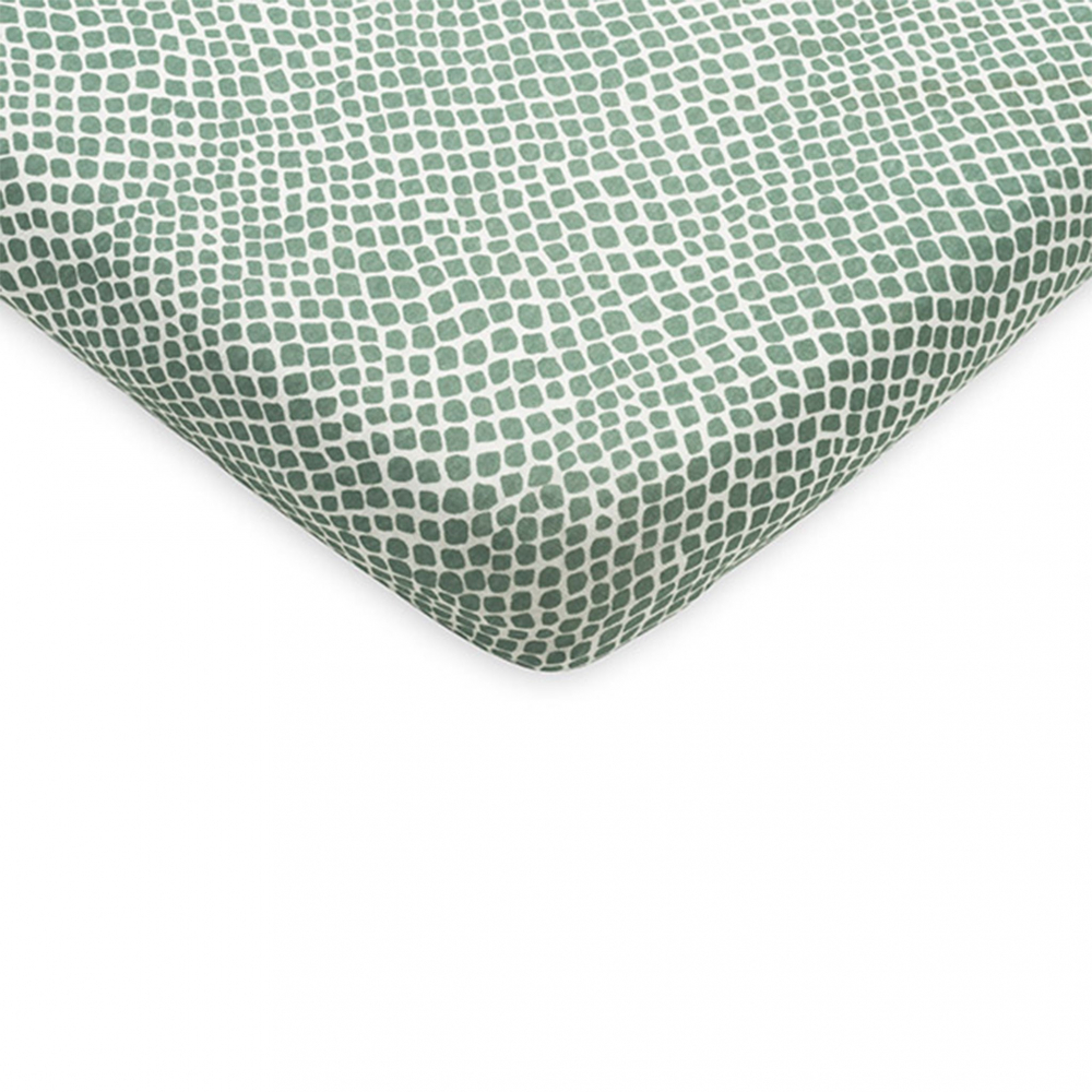Cearsaf cu elastic 60x120 cm snake verde