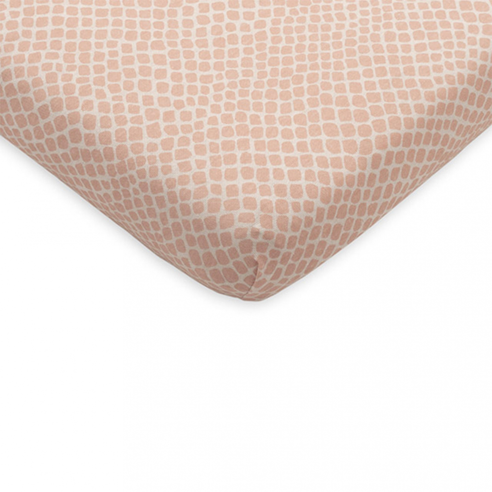 Cearsaf cu elastic jollein 60x120 cm snake roz