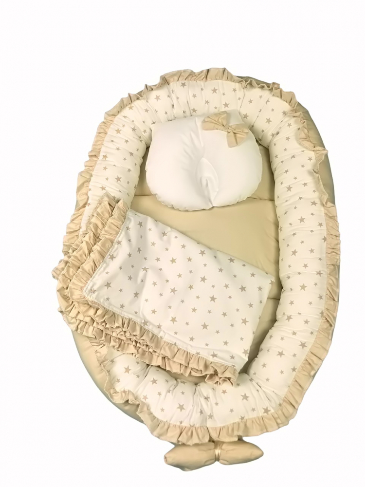 Cuib cu paturica si pernuta pentru bebelusi Lux - 1