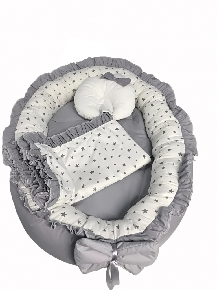 Cuib cu paturica si pernuta pentru bebelusi Lux - 2