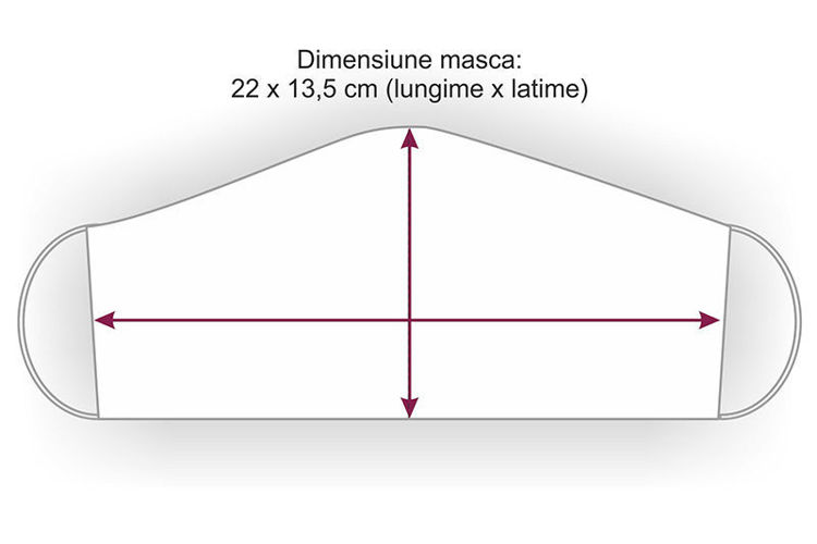 Masca faciala din bumbac model craciun 2 straturi set 2 buc