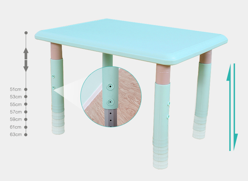 Masuta pentru copii cu inaltime reglabila Nichiduta Big Table Blue - 1 | YEO