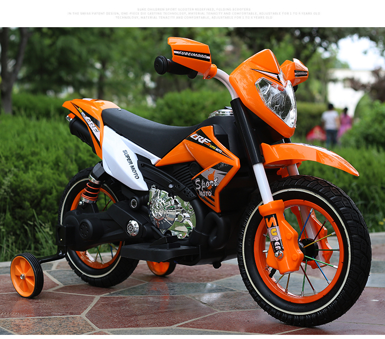 Motocicleta electrica cu roti gonflabile Nichiduta Super Moto Orange - 1