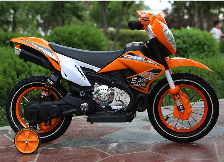 Motocicleta electrica cu roti gonflabile Nichiduta Super Moto Orange - 2