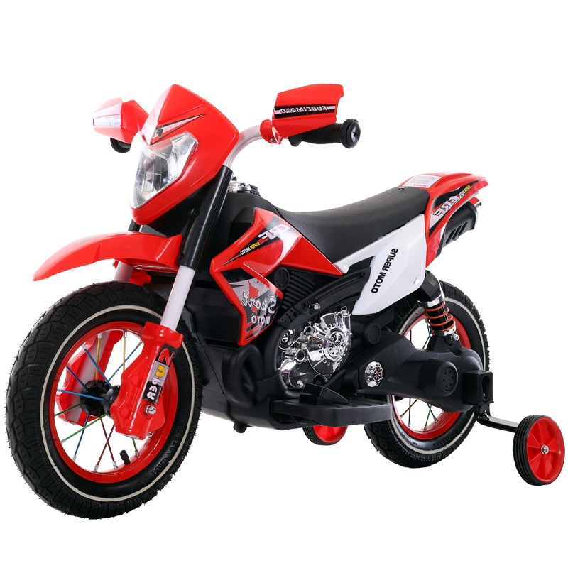 Motocicleta electrica cu roti gonflabile Nichiduta Super Moto Red electrică imagine 2022 protejamcopilaria.ro