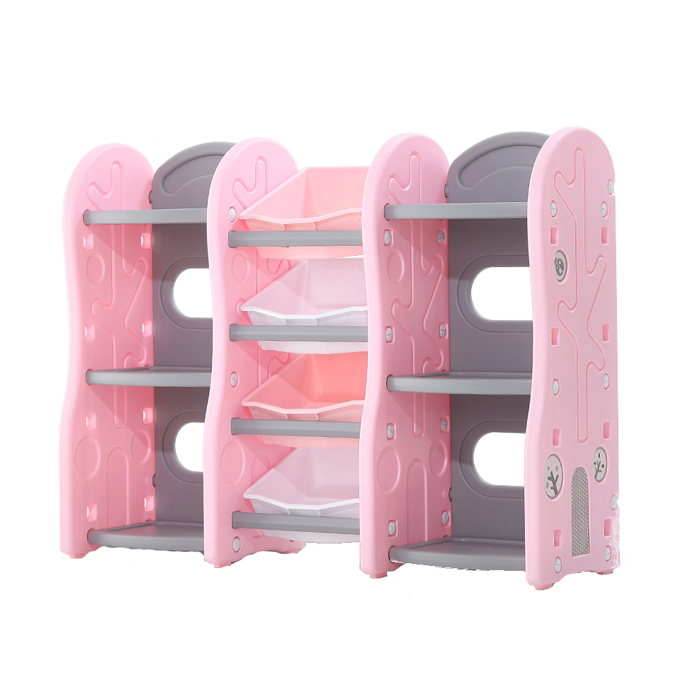 Organizator Nichiduta Tree Pink pentru jucarii cu 4 cutii si rafturi - 1
