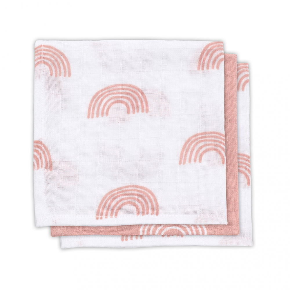 Set 3 batiste hidrofile jollein roz