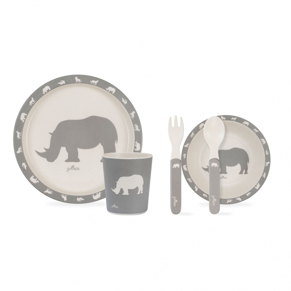 Set pentru masa jollein safari 5p bambus gri