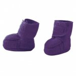 Botosei din lana merinos organica tumbled/boiled Disana Plum 1