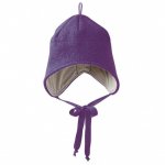 Caciulita din lana merino tumble/boiled Disana Plum 3