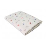 Cearceaf cu elastic patut bebelus 60x107 cm imprimat cu pasarele Trilul fermecat